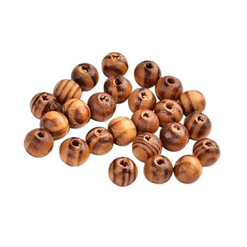PLAFOPE 300 Stück Natürliche Gemusterte Kiefern Holzperlen für Schmuckherstellung DIY Armbänder Halsketten Vielseitige Holzperlen für Bastelprojekte und Dekoration von PLAFOPE