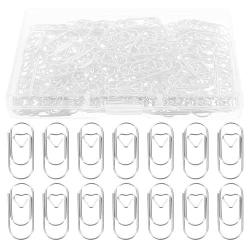 PLAFOPE 300 Stück kleine Büroklammern, stabile Mini-Büroklammern, strapazierfähig, für Bürobedarf, Zuhause, Schule und Geschäft, Schreibtisch-Organizer, Silber von PLAFOPE