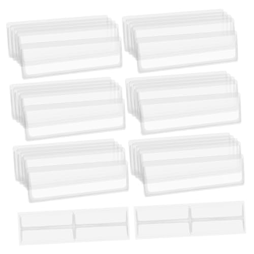 PLAFOPE 32 Stück Teiliges Transparente Selbstklebende Etikettenhalter aus PVC Wasser und Staubgeschützt Wiederverwendbare Beschriftungstaschen für Regale Aufbewahrungsboxen Büro und PLAFOPE 32 Stück Teiliges Transparente Selbstklebende Etikettenhalter aus PVC Wasser und Staubgeschützt Wiederverwendbare Beschriftungstaschen für Regale Aufbewahrungsboxen Büro und von PLAFOPE