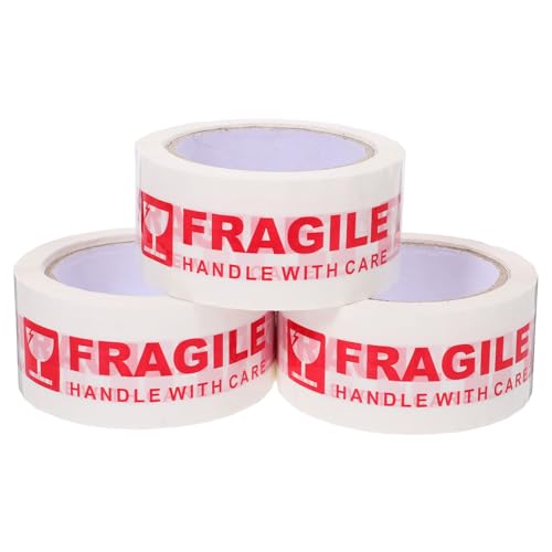 PLAFOPE 3Rollen Zerbrechliches Warnband Robustes Klebeband für Umzug und Versand Sichtbarer Aufdruck für Sichere Verpackung Empfindlicher Gegenstände PLAFOPE 3Rollen Zerbrechliches Warnband Robustes Klebeband für Umzug und Versand Sichtbarer Aufdruck für Sichere Verpackung Empfindlicher Gegenstände von PLAFOPE