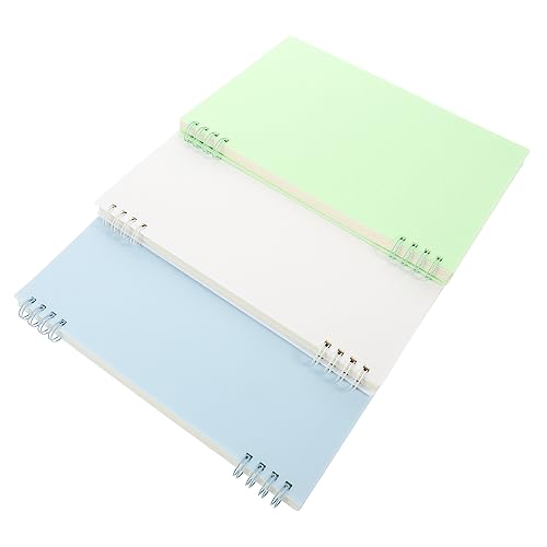 PLAFOPE 3Stücke Teiliges Notizbuch Tragbare Spiralbindung Milchweiß und Liniertes Notizheft für Büro Schule und Persönliche Planung Hochwertiges von PLAFOPE