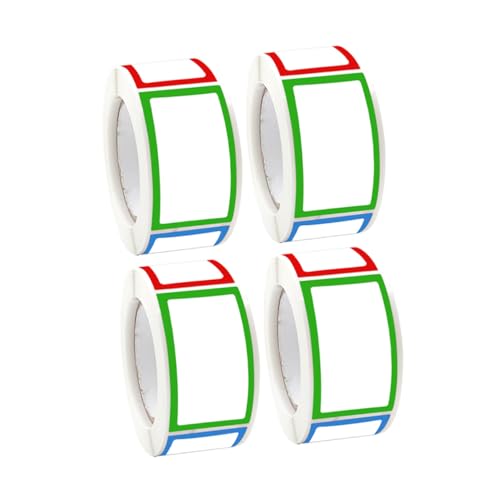 PLAFOPE 4 Rollen Bunte Rechteckige Selbstklebende Etiketten Aufkleber Für Vorratsdosen Beschriftungsetiketten Namensschilder Zur Ordnung In Küche Büro Schule Und Zuhause PLAFOPE 4 Rollen Bunte Rechteckige Selbstklebende Etiketten Aufkleber Für Vorratsdosen Beschriftungsetiketten Namensschilder Zur Ordnung In Küche Büro Schule Und Zuhause von PLAFOPE