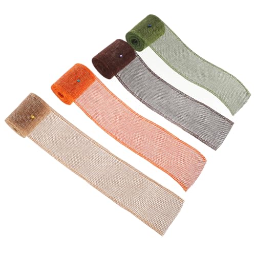 PLAFOPE 4 Rollen Dekoratives Band Rosa Schleife Schneiden Hochzeitsbänder Dekoration Sackleinenband Natürlich Band Sackleinen Satin Bänder Zum Verpacken Weihnachtsdrahtband Bunt Stränge PLAFOPE 4 Rollen Dekoratives Band Rosa Schleife Schneiden Hochzeitsbänder Dekoration Sackleinenband Natürlich Band Sackleinen Satin Bänder Zum Verpacken Weihnachtsdrahtband Bunt Stränge von PLAFOPE