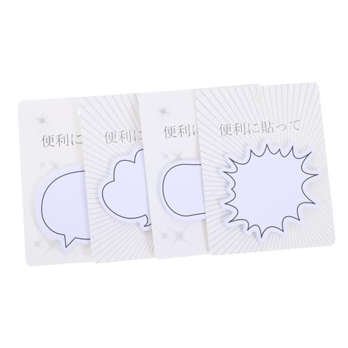 PLAFOPE 4 Sätze Selbstklebende Haftnotizen in Kreativen Dialograhmen designs pro Block Vielseitige Memo pads für Büro Schule und Zuhause Praktische Haftstarke Schreibzettel von PLAFOPE