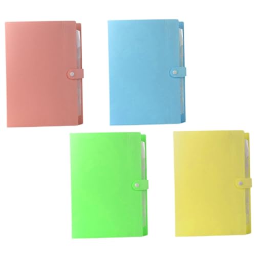 PLAFOPE 4 Stück Teiliges Fächermappen Erweiterbar mit Knopfverschluss Multifunktionaler Dokumenten Organizer für Büro Schule Studenten Farbige Papierablage für Sauberen Schreibtisch und PLAFOPE 4 Stück Teiliges Fächermappen Erweiterbar mit Knopfverschluss Multifunktionaler Dokumenten Organizer für Büro Schule Studenten Farbige Papierablage für Sauberen Schreibtisch und von PLAFOPE