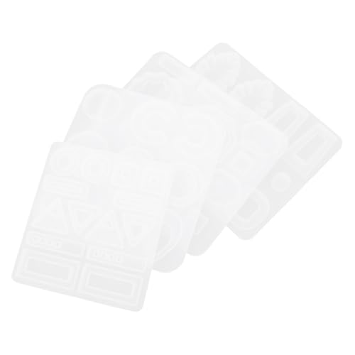 PLAFOPE 4 Stück Teiliges Silikon Ohranhänger Gießform Flexible und Wiederverwendbare Epoxidharz DIY Mold für Kreative Schmuckanhänger Langlebig Transparent zum Selbermachen von Ohrringen von PLAFOPE