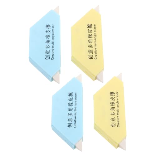 PLAFOPE 4 Stück Teiliges Skizzenradiergummi mit Weichem Material Präzises Vielseitiges Multi Design für Sauberes Radieren Ergonomisch Geformt für Künstler Schüler und Professionelle von PLAFOPE