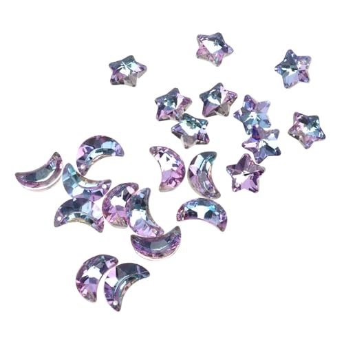 PLAFOPE 40 Stück DIY Schmuckanhänger Stern Mond aus Langlebigem Material Mond und Stern in Zartem für Ohrringe Armbänder und Kreative Schmuckdekorationen von PLAFOPE