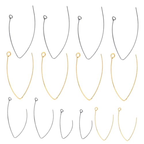 PLAFOPE 40 Stück Edelstahl V-förmige Ohrhaken Ohrring Zubehör für DIY Ohrschmuck Hypoallergen Langlebig Geeignet für Damen und Bastelprojekte Zufällige Farbe von PLAFOPE