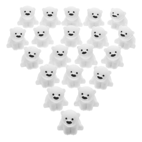 PLAFOPE 40 Stück Niedliche Radiergummis in Bärform Detailreiches Design aus Kindersicherem Gummi als Mitgebsel für Schule Party Klassenzimmer Charmante Wintertier Radiergummi Topper von PLAFOPE
