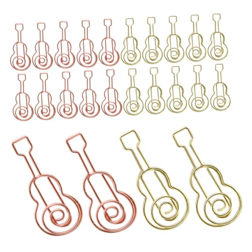 PLAFOPE 40 Stück Teiliges Metall Büroklammern in Gitarrenform Kreative Musikthemen klammern für Dokumente Notizen und Bastelprojekte Stabile Lesezeichen für Schule Büro und PLAFOPE 40 Stück Teiliges Metall Büroklammern in Gitarrenform Kreative Musikthemen klammern für Dokumente Notizen und Bastelprojekte Stabile Lesezeichen für Schule Büro und von PLAFOPE