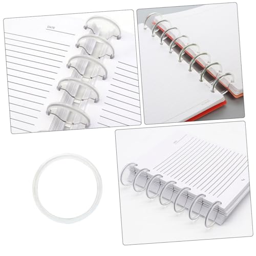 PLAFOPE 40 Stück Transparente Binderinge Robuste Buchbindescheiben für Loseblatt Notizbücher Planer Scrapbooks Praktische Erweiterungsscheiben für DIY Organisation von PLAFOPE