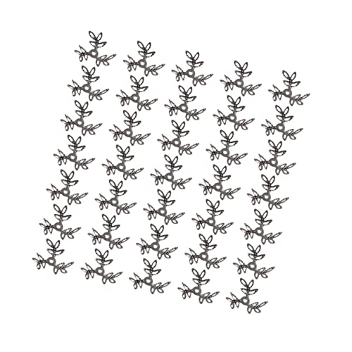 PLAFOPE 400 Stück DIY Schmuckzubehör Metall Ohrring Zubehör Hohler Blumenanhänger Schwarz Vielseitiges Bastelset für Schmuckherstellung und Dekoration von PLAFOPE