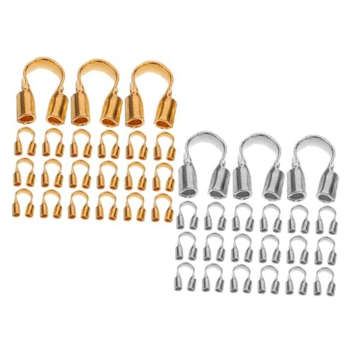 PLAFOPE 400 Stück Schmuckdrahtschutz U förmig Metall Fadenschutz für Armbänder Halsketten Ohrringe DIY Schmuckherstellung Perlenarbeiten Gold und Silber PLAFOPE 400 Stück Schmuckdrahtschutz U förmig Metall Fadenschutz für Armbänder Halsketten Ohrringe DIY Schmuckherstellung Perlenarbeiten Gold und Silber von PLAFOPE