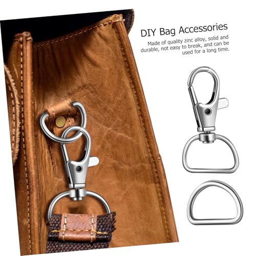 PLAFOPE 48 Stück Teiliges Drehbare Schlüsselhaken D ringe Schiebeschnallen aus Langlebiger Zinklegierung für DIY Taschen Gurtversteller Magnetknopf Zubehör für Handwerk und Basteln von PLAFOPE