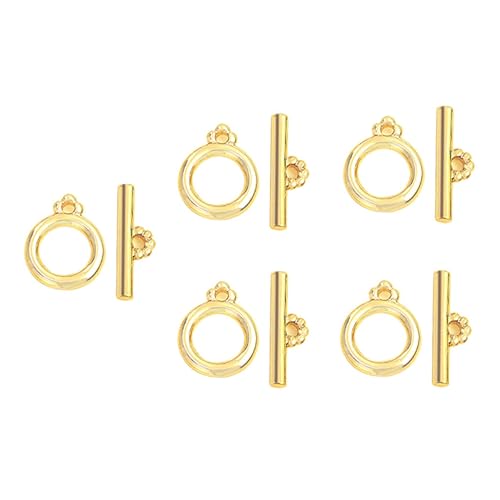 PLAFOPE 5 Sätze Bar Verbindungsschließen mit Ring Endverschlüssen DIY Schmuckzubehör für und Armbänder Metall Oberfläche Einfach zu Verwenden für Schmuckherstellung PLAFOPE 5 Sätze Bar Verbindungsschließen mit Ring Endverschlüssen DIY Schmuckzubehör für und Armbänder Metall Oberfläche Einfach zu Verwenden für Schmuckherstellung von PLAFOPE