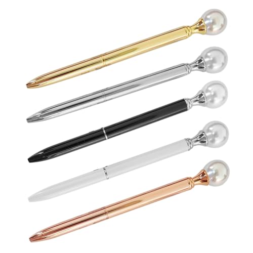 PLAFOPE 5 Stück Kugelschreiber Metall mit Künstlicher Perle Ergonomisch Smudgefrei Glattes Schreiben Stilvolles Design für Büro Studenten Frauen Kreatives Schreiben PLAFOPE 5 Stück Kugelschreiber Metall mit Künstlicher Perle Ergonomisch Smudgefrei Glattes Schreiben Stilvolles Design für Büro Studenten Frauen Kreatives Schreiben von PLAFOPE