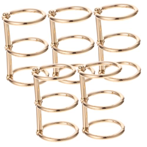 PLAFOPE 5 Stück Metallringe Goldene Binder Ringe für Ringordner Scrapbook Schnellhefter Flexibel Langlebig für Schüler Lehrer Dokumentenmappe PLAFOPE 5 Stück Metallringe Goldene Binder Ringe für Ringordner Scrapbook Schnellhefter Flexibel Langlebig für Schüler Lehrer Dokumentenmappe von PLAFOPE