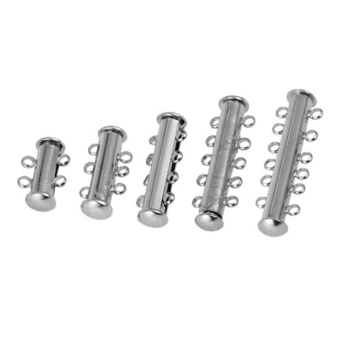 PLAFOPE 5 Stück Silberplattierte Multi Strang Rutsch Magnet Tube Lock Verschlüsse für Schmuck und Armbänder DIY Schmuckzubehör für Kreative Bastelprojekte PLAFOPE 5 Stück Silberplattierte Multi Strang Rutsch Magnet Tube Lock Verschlüsse für Schmuck und Armbänder DIY Schmuckzubehör für Kreative Bastelprojekte von PLAFOPE