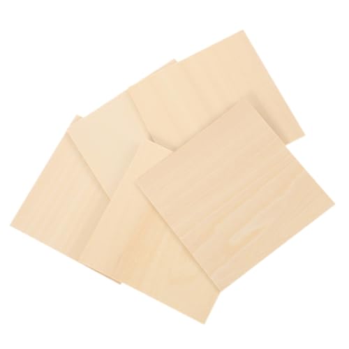 PLAFOPE 5 Stück Sperrholzplatten Glatte Kanten Naturfarbene Holzplatten zum Basteln DIY Holzplanken für Kreative Kunstprojekte und Dekorationen PLAFOPE 5 Stück Sperrholzplatten Glatte Kanten Naturfarbene Holzplatten zum Basteln DIY Holzplanken für Kreative Kunstprojekte und Dekorationen von PLAFOPE