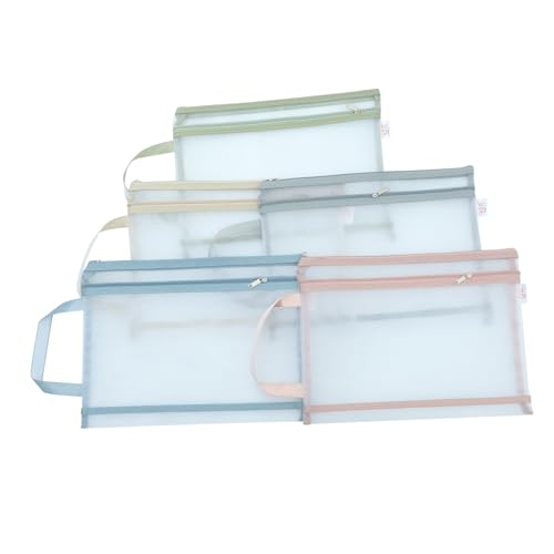 PLAFOPE 5 Stück Teiliges Dokumententaschen mit Reißverschluss Große Kapazität Doppellagiges Transparentes Mesh Vielseitiger Organizer für Büro Schule und Bürobedarf Sicher und Langlebig PLAFOPE 5 Stück Teiliges Dokumententaschen mit Reißverschluss Große Kapazität Doppellagiges Transparentes Mesh Vielseitiger Organizer für Büro Schule und Bürobedarf Sicher und Langlebig von PLAFOPE