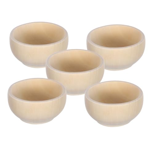 PLAFOPE 5 Stück Teiliges Mini Holzschalen DIY Blank Unbehandelte Holzwaren Bastelbedarf Kreative Schalen für Malen und Dekorieren PLAFOPE 5 Stück Teiliges Mini Holzschalen DIY Blank Unbehandelte Holzwaren Bastelbedarf Kreative Schalen für Malen und Dekorieren von PLAFOPE