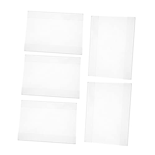 PLAFOPE 5 Stück Teiliges Set Acryl Preisschild Halter Transparent Preisdisplay Etikettenhalter für Regal und Tisch für Einzelhandel und von PLAFOPE