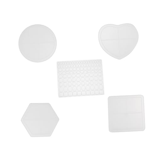 PLAFOPE 5 Stück Teiliges Silikon für Resin Gießformen Unregelmäßige Mosaik Untersetzer Runde Quadratische Herzförmige und Sechseckige Formen Flexible Langlebige Bastel Schablonen für DIY PLAFOPE 5 Stück Teiliges Silikon für Resin Gießformen Unregelmäßige Mosaik Untersetzer Runde Quadratische Herzförmige und Sechseckige Formen Flexible Langlebige Bastel Schablonen für DIY von PLAFOPE