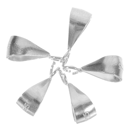 PLAFOPE 5 Stück Teiliges Sterling Silber Pinch Bail Anhängerverschlüsse für Schmuckherstellung Einfache Befestigung Sicher für Haut Geeignet für Halsketten Armbänder DIY Schmuckzubehör PLAFOPE 5 Stück Teiliges Sterling Silber Pinch Bail Anhängerverschlüsse für Schmuckherstellung Einfache Befestigung Sicher für Haut Geeignet für Halsketten Armbänder DIY Schmuckzubehör von PLAFOPE