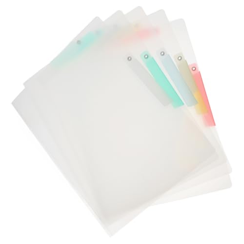 PLAFOPE 5 Stück Teiliges Transparente Kunststoff Dokumentenordner mit Praktischem Clip Großer Kapazität und Benutzerfreundlich als Büro und Schul Organizer für Effiziente Ablage PLAFOPE 5 Stück Teiliges Transparente Kunststoff Dokumentenordner mit Praktischem Clip Großer Kapazität und Benutzerfreundlich als Büro und Schul Organizer für Effiziente Ablage von PLAFOPE