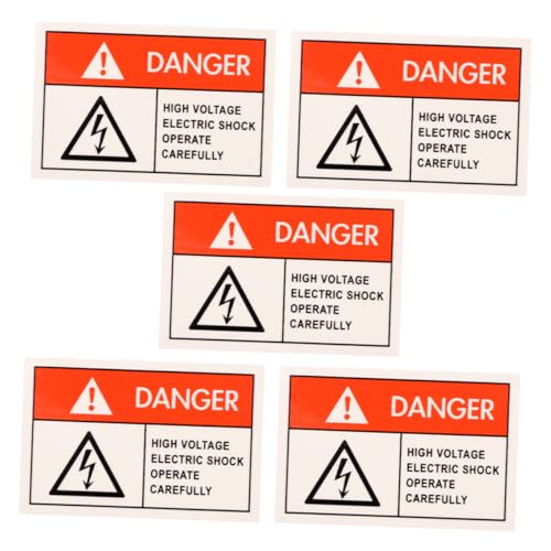 PLAFOPE 5 Stück Wasserdichte Ölresistente Elektrische Warnaufkleber Vinyl Stark Haftenden Rückstandsfrei Entfernbaren Sicherheitsetiketten für Innen Außenbereiche Deutlich Sichtbare PLAFOPE 5 Stück Wasserdichte Ölresistente Elektrische Warnaufkleber Vinyl Stark Haftenden Rückstandsfrei Entfernbaren Sicherheitsetiketten für Innen Außenbereiche Deutlich Sichtbare von PLAFOPE