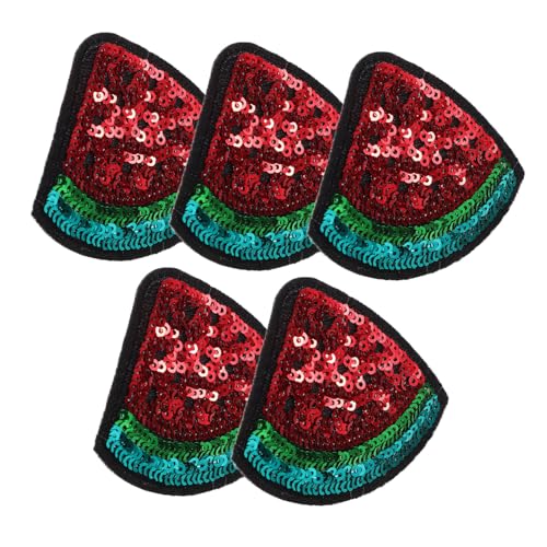 PLAFOPE 5 Stück Wassermelonen Aufnäher zum Aufbügeln Süße Bestickte Patches aus Stoff für Kleidung Rucksäcke Hüte DIY Applikationen Langlebige Cartoon Appliques in Rot PLAFOPE 5 Stück Wassermelonen Aufnäher zum Aufbügeln Süße Bestickte Patches aus Stoff für Kleidung Rucksäcke Hüte DIY Applikationen Langlebige Cartoon Appliques in Rot von PLAFOPE
