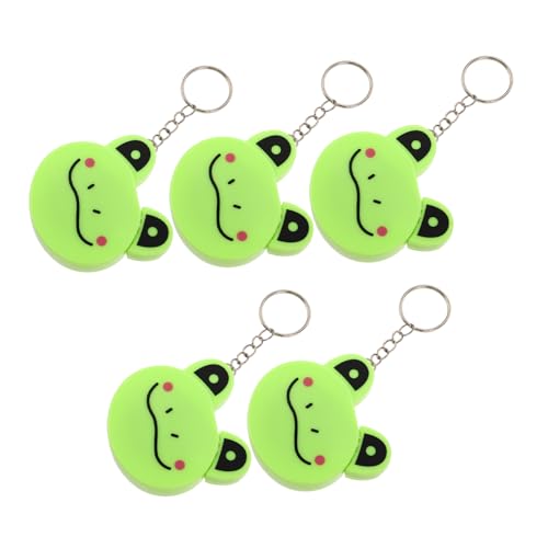PLAFOPE 5 Stück Weiches Automatisches Maßband mit Frosch-motiv Doppelseitige Lineal Kompakter Schlüsselanhänger für Nähen Stricken und Diy-handwerksprojekte von PLAFOPE
