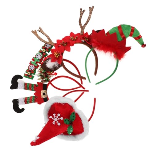 PLAFOPE 5 Stück Neuartige Kopfbedeckungen Weihnachts-stirnband-requisiten Stilvolle Party-cosplay-stirnbänder Urlaubsdekor für Erwachsene Jungen und Mädchen PLAFOPE 5 Stück Neuartige Kopfbedeckungen Weihnachts-stirnband-requisiten Stilvolle Party-cosplay-stirnbänder Urlaubsdekor für Erwachsene Jungen und Mädchen von PLAFOPE