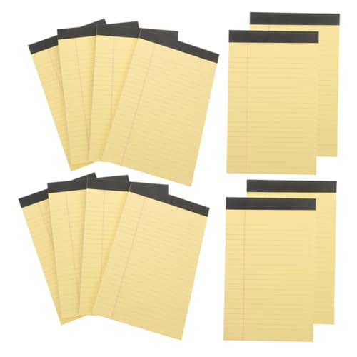 PLAFOPE 50 Blatt Gelbe Legal Pads mit Linierten Abreißbaren Leichte Kleine Schreibblöcke für Büro Schule Zuhause Minimalistisches Design für Vielseitige Notizen und Aufgaben von PLAFOPE