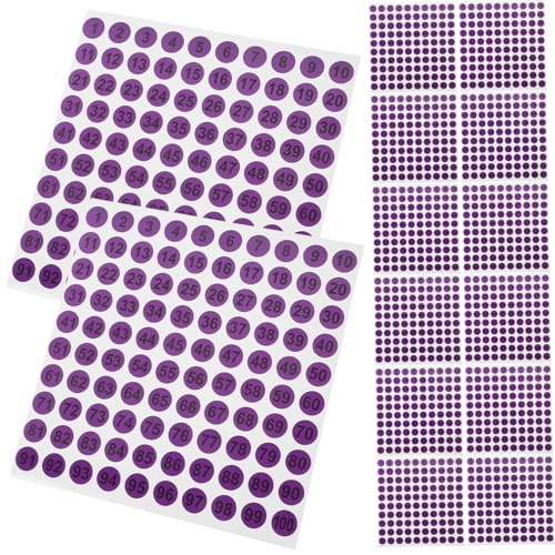 PLAFOPE 50 Blatt Selbstklebende Zahlenaufkleber Durchnummeriert Øcm Schwarze Nummern Violette Oberfläche Vielseitige Nummerierungsetiketten für Kleidung Haushalt Büro und Schule Leicht PLAFOPE 50 Blatt Selbstklebende Zahlenaufkleber Durchnummeriert Øcm Schwarze Nummern Violette Oberfläche Vielseitige Nummerierungsetiketten für Kleidung Haushalt Büro und Schule Leicht von PLAFOPE