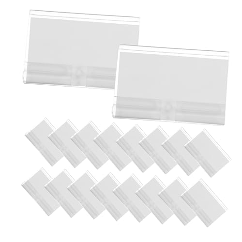 PLAFOPE 50 Satz Transparente Preisschildhalter Clips mit Doppelschnappverschluss für Regale und Aufbewahrungsboxen Wiederverwendbare Kunststoff Etikettenhalter für Supermarkt und PLAFOPE 50 Satz Transparente Preisschildhalter Clips mit Doppelschnappverschluss für Regale und Aufbewahrungsboxen Wiederverwendbare Kunststoff Etikettenhalter für Supermarkt und von PLAFOPE