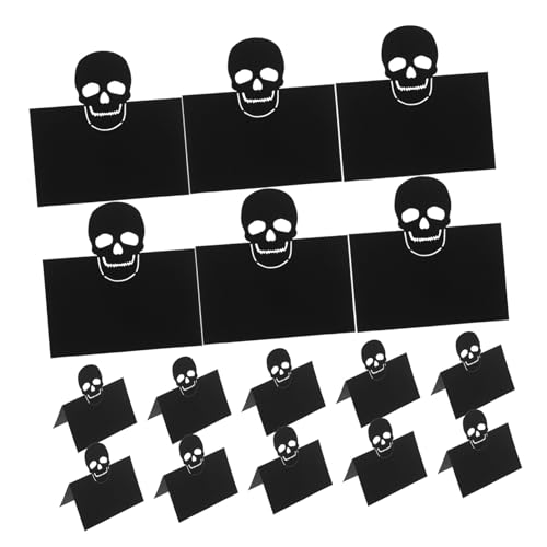 PLAFOPE 50 Stück Halloween Tischkarten mit Totenkopf Motiv Faltbare Tischkarten aus Langlebigem Perlmuttfarbenem Papier Wiederverwendbar für Buffet Bankett Party und Feierlichkeiten PLAFOPE 50 Stück Halloween Tischkarten mit Totenkopf Motiv Faltbare Tischkarten aus Langlebigem Perlmuttfarbenem Papier Wiederverwendbar für Buffet Bankett Party und Feierlichkeiten von PLAFOPE