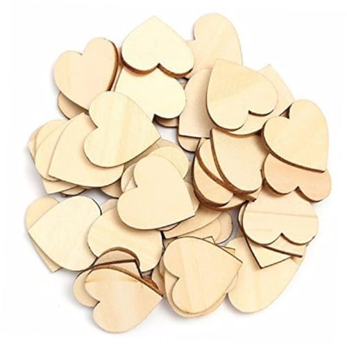 PLAFOPE 50 Stück Herzförmige Holzscheiben Naturbelassen Unbemalt Birkenholz DIY Bastelverzierungen für Kartenherstellung und Scrapbooking PLAFOPE 50 Stück Herzförmige Holzscheiben Naturbelassen Unbemalt Birkenholz DIY Bastelverzierungen für Kartenherstellung und Scrapbooking von PLAFOPE