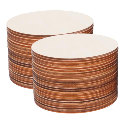 PLAFOPE 50 Stück Holzscheiben Rund Naturbelassen Natürliche Holzscheiben für Basteln Dekoration Handarbeit DIY Kunstwerke Weihnachts Halloween-deko PLAFOPE 50 Stück Holzscheiben Rund Naturbelassen Natürliche Holzscheiben für Basteln Dekoration Handarbeit DIY Kunstwerke Weihnachts Halloween-deko von PLAFOPE