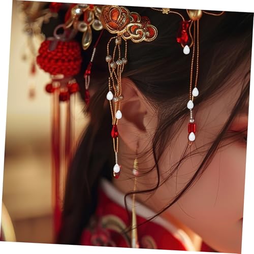 PLAFOPE 50 Stück Kleine Glasperlen Tropfenform mit Querloch für DIY Schmuckherstellung Hanfu accessoires Ohranhänger und Traditionelle Kleidung von PLAFOPE