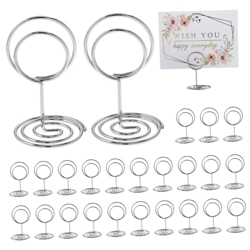 PLAFOPE 50 Stück Metall Tischkartenhalter Silber Runde Namenskartenhalter Notizclip für Hochzeit Restaurant Party Vielseitig Stabil Langlebig PLAFOPE 50 Stück Metall Tischkartenhalter Silber Runde Namenskartenhalter Notizclip für Hochzeit Restaurant Party Vielseitig Stabil Langlebig von PLAFOPE