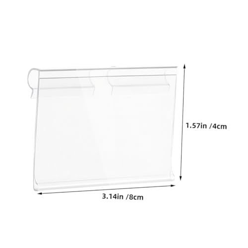 PLAFOPE 50 Stück PVC Etikettenhalter Transparent aus PVC für Supermarktregale Drahtregal Preisschildhalter Wiederverwendbar für Einzelhandel und Ladenbeschilderung von PLAFOPE