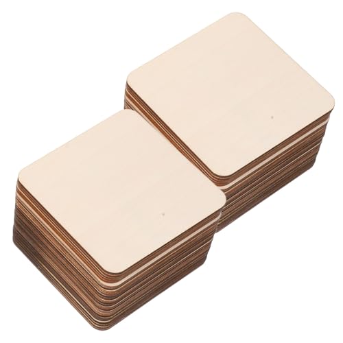 PLAFOPE 50 Stück Quadratische Holzplatten Unbehandelt aus Naturholz für DIY Bastelprojekte Malen Gravieren Heimdekoration Kreative Holzscheiben für Kunst und Handwerk PLAFOPE 50 Stück Quadratische Holzplatten Unbehandelt aus Naturholz für DIY Bastelprojekte Malen Gravieren Heimdekoration Kreative Holzscheiben für Kunst und Handwerk von PLAFOPE