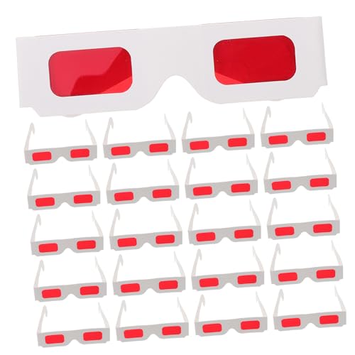 PLAFOPE 50 Stück Rotbrillen für Filme Zuhause Bunte Designs Modische Partybrillen für Valentinstagsgeschenk und Besondere Filmabende von PLAFOPE