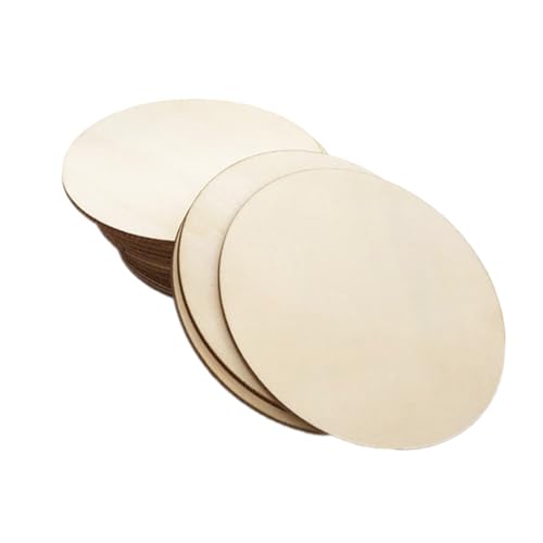 PLAFOPE 50 Stück Runde Holzscheiben DIY Bastelzubehör Holzplättchen Glatt Holzornamente Kleine Anhänger zum Bemalen Deko Holz für Handwerk Wohnkultur PLAFOPE 50 Stück Runde Holzscheiben DIY Bastelzubehör Holzplättchen Glatt Holzornamente Kleine Anhänger zum Bemalen Deko Holz für Handwerk Wohnkultur von PLAFOPE