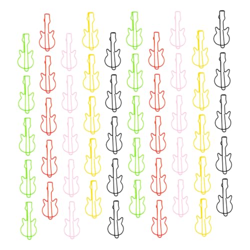 PLAFOPE 50 Stück Teiliges Gitarren Metall Büroklammer Bunte Lesezeichen Langlebig Biegfest Kreative Paper Clips für Schule Büro Musikliebhaber Geschenk PLAFOPE 50 Stück Teiliges Gitarren Metall Büroklammer Bunte Lesezeichen Langlebig Biegfest Kreative Paper Clips für Schule Büro Musikliebhaber Geschenk von PLAFOPE