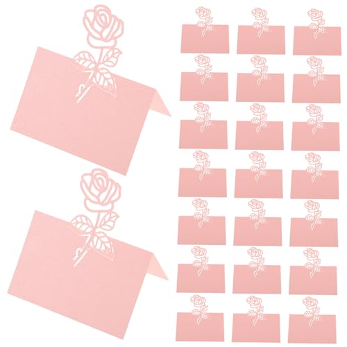 PLAFOPE 50 Stück Teiliges Tischkarten Hochzeit Perlrosa mit Kunstvollen Rosenmuster Namenskarten für Tischdeko Sitzordnung Empfang Hochzeitsfeier Shower PLAFOPE 50 Stück Teiliges Tischkarten Hochzeit Perlrosa mit Kunstvollen Rosenmuster Namenskarten für Tischdeko Sitzordnung Empfang Hochzeitsfeier Shower von PLAFOPE
