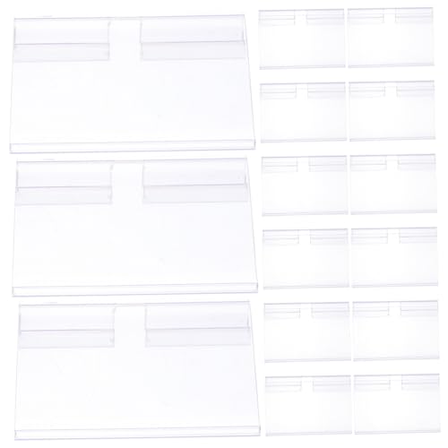 PLAFOPE 50 Stück Transparente Etikettenhalter Stabile Preisschildhalter für Regale Wiederverwendbar Kunststoff Preisetiketten für Supermarkt Verkaufsdisplay PLAFOPE 50 Stück Transparente Etikettenhalter Stabile Preisschildhalter für Regale Wiederverwendbar Kunststoff Preisetiketten für Supermarkt Verkaufsdisplay von PLAFOPE