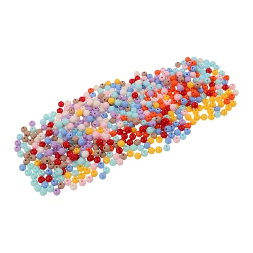 PLAFOPE 500 Stück Pastellfarbene Rundperlen Robuste Acryl Spacer Perlen mit Großem für Schnelles DIY Schmuckbasteln von Armbändern Halsketten Handyketten PLAFOPE 500 Stück Pastellfarbene Rundperlen Robuste Acryl Spacer Perlen mit Großem für Schnelles DIY Schmuckbasteln von Armbändern Halsketten Handyketten von PLAFOPE